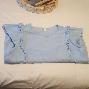 Ruffle blue old navy top